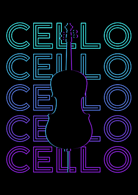 Cello Cellist Retro