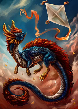 Autumn Happy Dragon kite