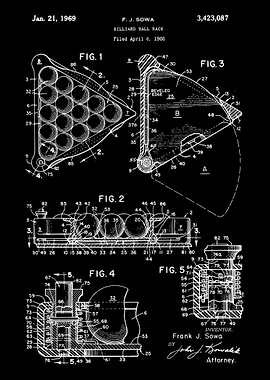 Billiard Ball Rack Patent