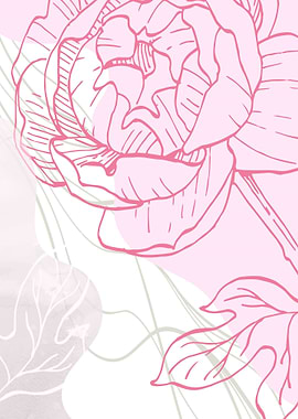 Peony Minimalist ART