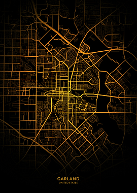 Garland USA City Map