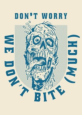 Zombie head quote tote bag