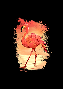 Flamingo painting design
