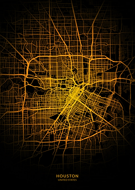 Houston USA City Map