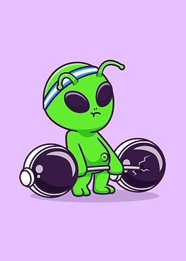 alien lifting astronaut