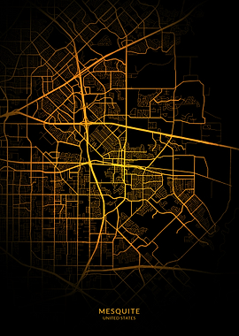 Mesquite USA City Map