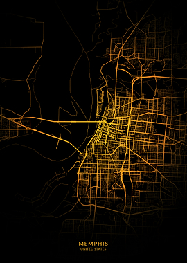 Memphis USA City Map