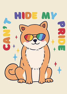 Pride dog rainbow Poster