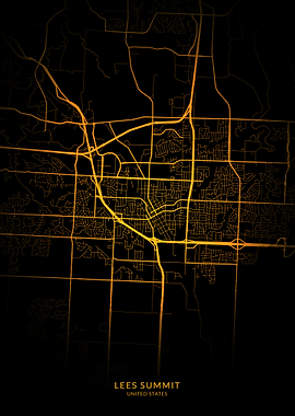 Lees Summit USA City Map
