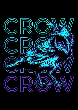 Crow Raven Retro