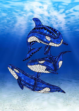 Tribal Orca Killer Whales