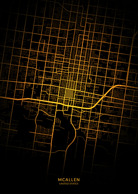McAllen USA City Map