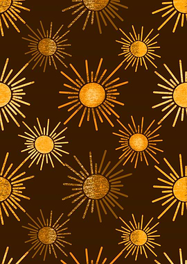 Boho sun pattern