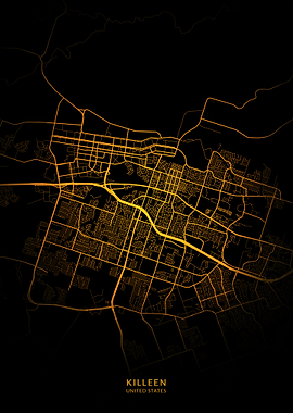 Killeen USA City Map