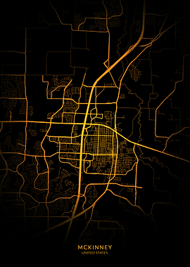 McKinney USA City Map