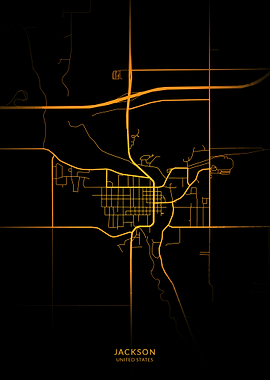 Jackson USA City Map