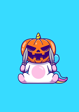 unicorn wearing halloween