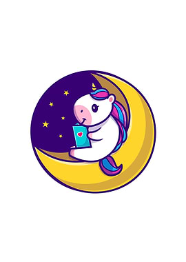 unicorn reading book