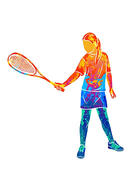 young woman tennis