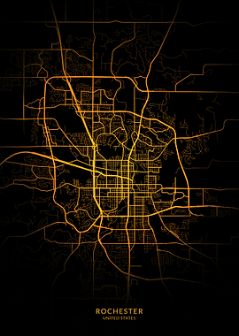 Rochester USA City Map