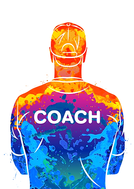 Sports coach in watercolor