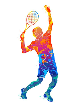 Abstract tennis player
