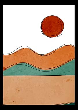 Abstract Desert Sunset