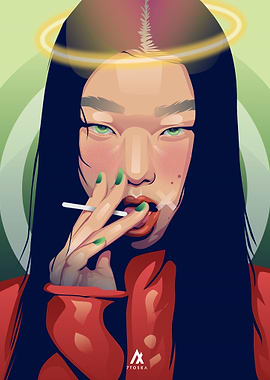 Asian women with candy