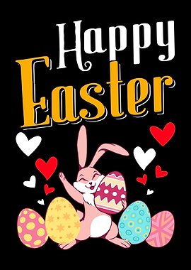 Happy Easter Girls Bunny