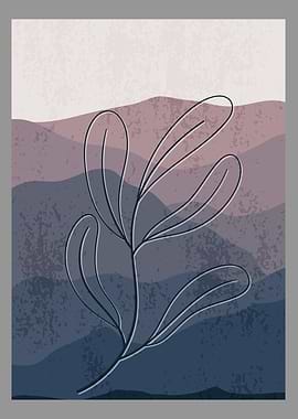 Abstract Leaves Mountain