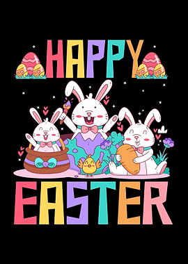 Happy Easter Girls Bunny