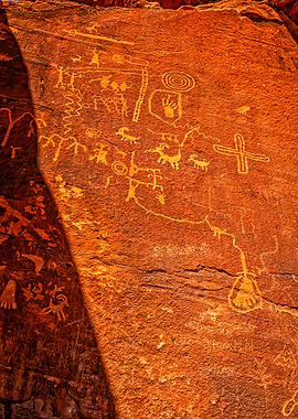 Petroglyphs at Fire State