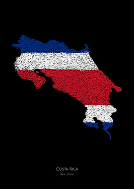 COSTA RICA SAN JOSE FLAG