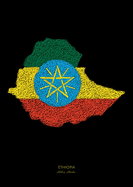 ETHIOPIA ADDIS ABABA FLAG