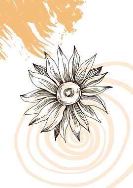 Sunflower Geometric flower