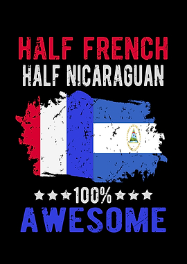 Nicaragua flag French