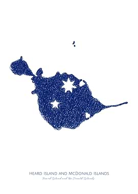 HEARD MCDONALD ISLANDS MAP