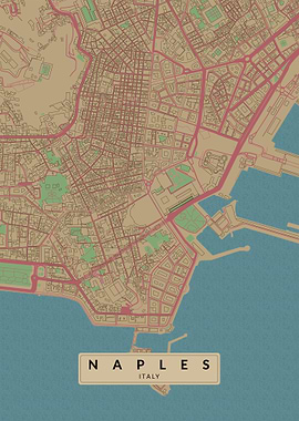 Naples Italy City Map