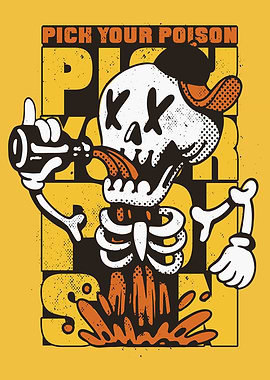 Skeleton poison retro
