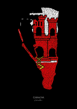 GIBRALTAR WORLD CUP FLAG