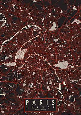 Paris City Map Vector