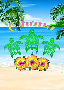 Hawaiian Ohana Sea Turtles