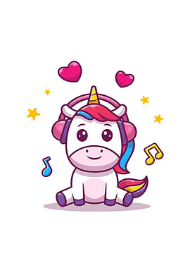 unicorn listening music