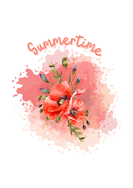 Summertime poppy logo