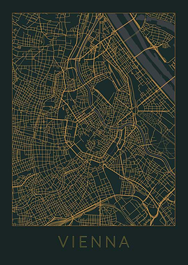 Vienna Gray Orange Map