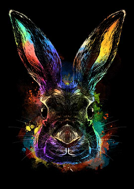 Colorful Bunny Rabbit
