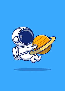 astronaut hugging planet