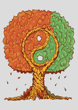 Ying yang tree of life