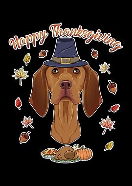 Happy Thanksgiving Vizsla