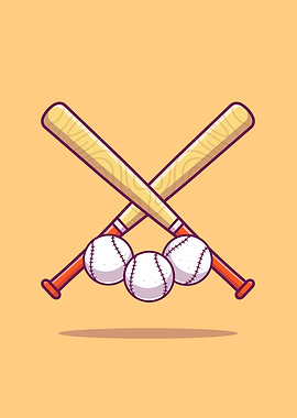 Baseball Stick Cartoon